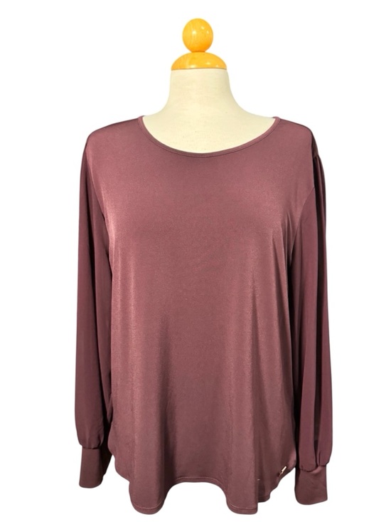 Calvin Klein Tops - NWT Calvin Klein Long-Sleeve Scoop Neck Top in Merlot